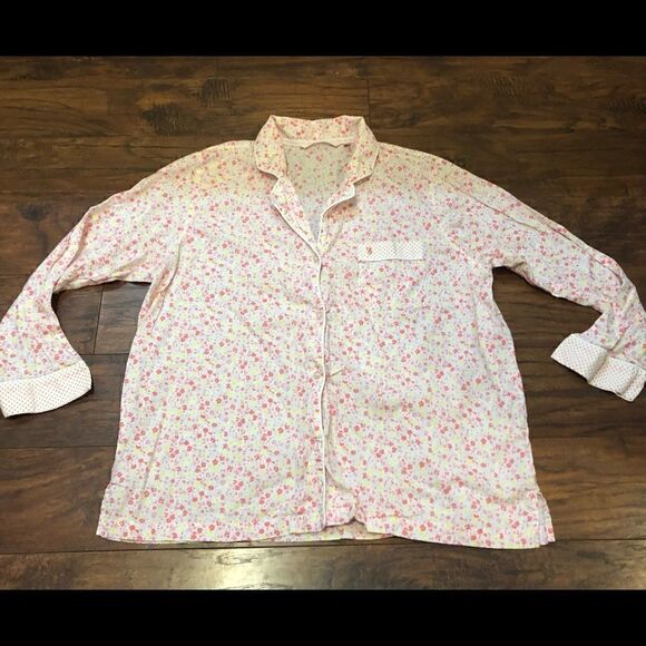 VS Victoria Secret sleepwear pajamas top long sleeve size Large womens - Picture 1 of 5